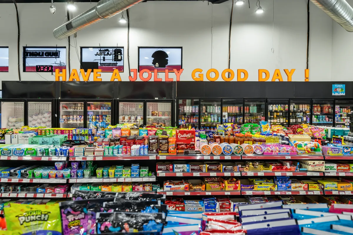 Snacks and candy inside JJolly's