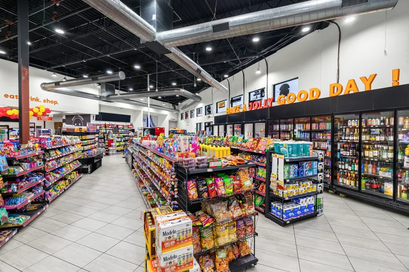 Grocery aisle with everyday essentials