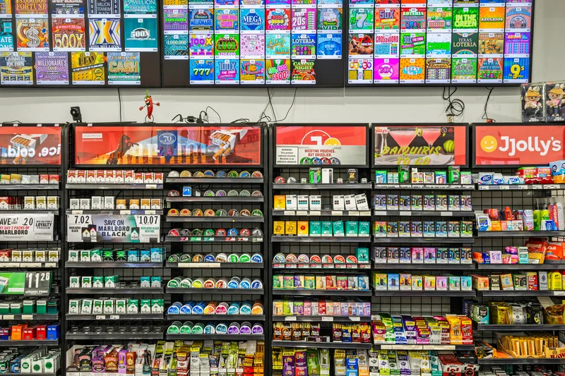 Lottery and tobacco wall
