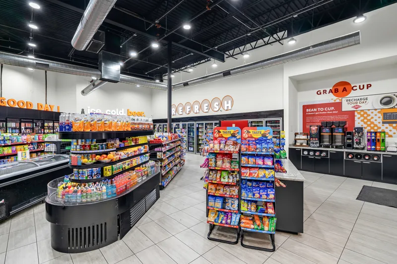 Wide view of the JJolly's sales floor